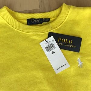 polo ralph lauren fleece rainbow trim sweatshirt
